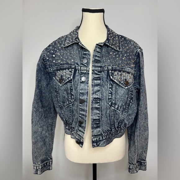 Alice + Olivia Embellished Crystal Denim Jacket – Size M - Picture 12 of 16